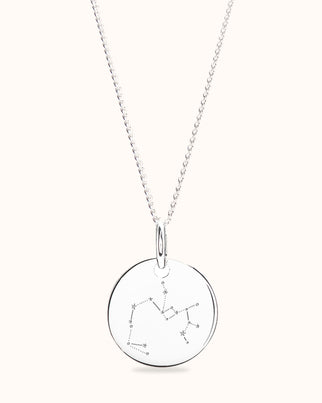 Constellation Zodiac Sign Necklace - Silver