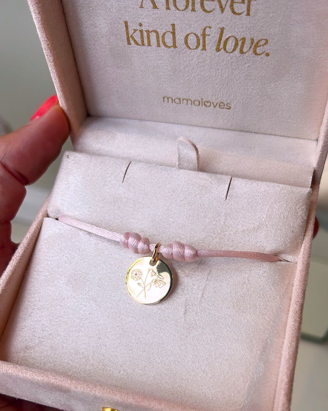 Charm Birth Flower Bouquet Armband - 18k Verguld