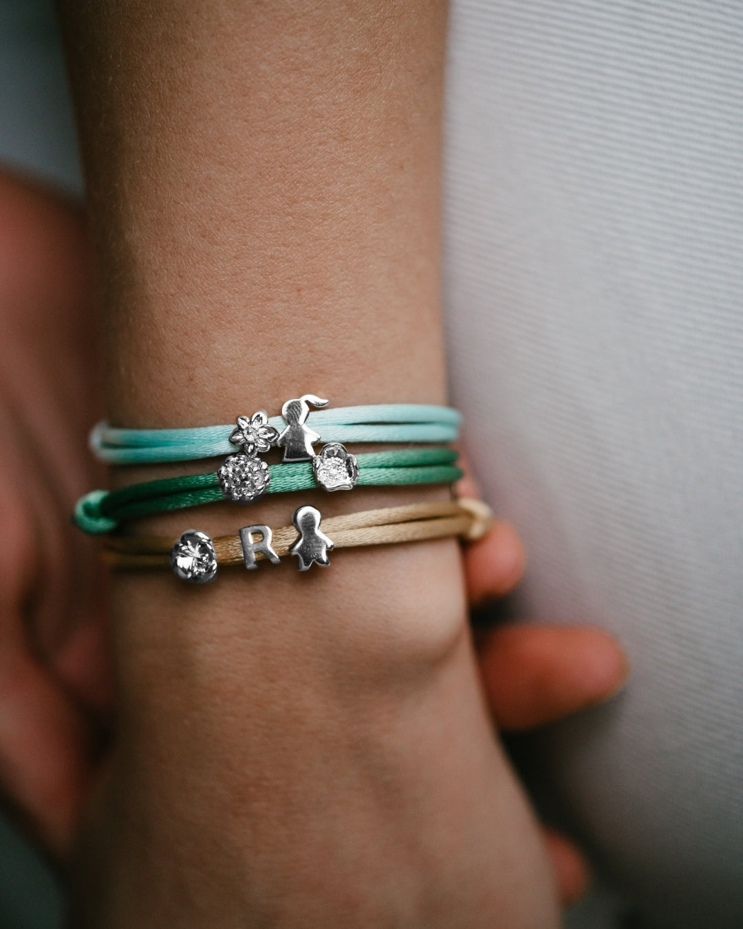 Crée ton Bracelet en Satin - Argent