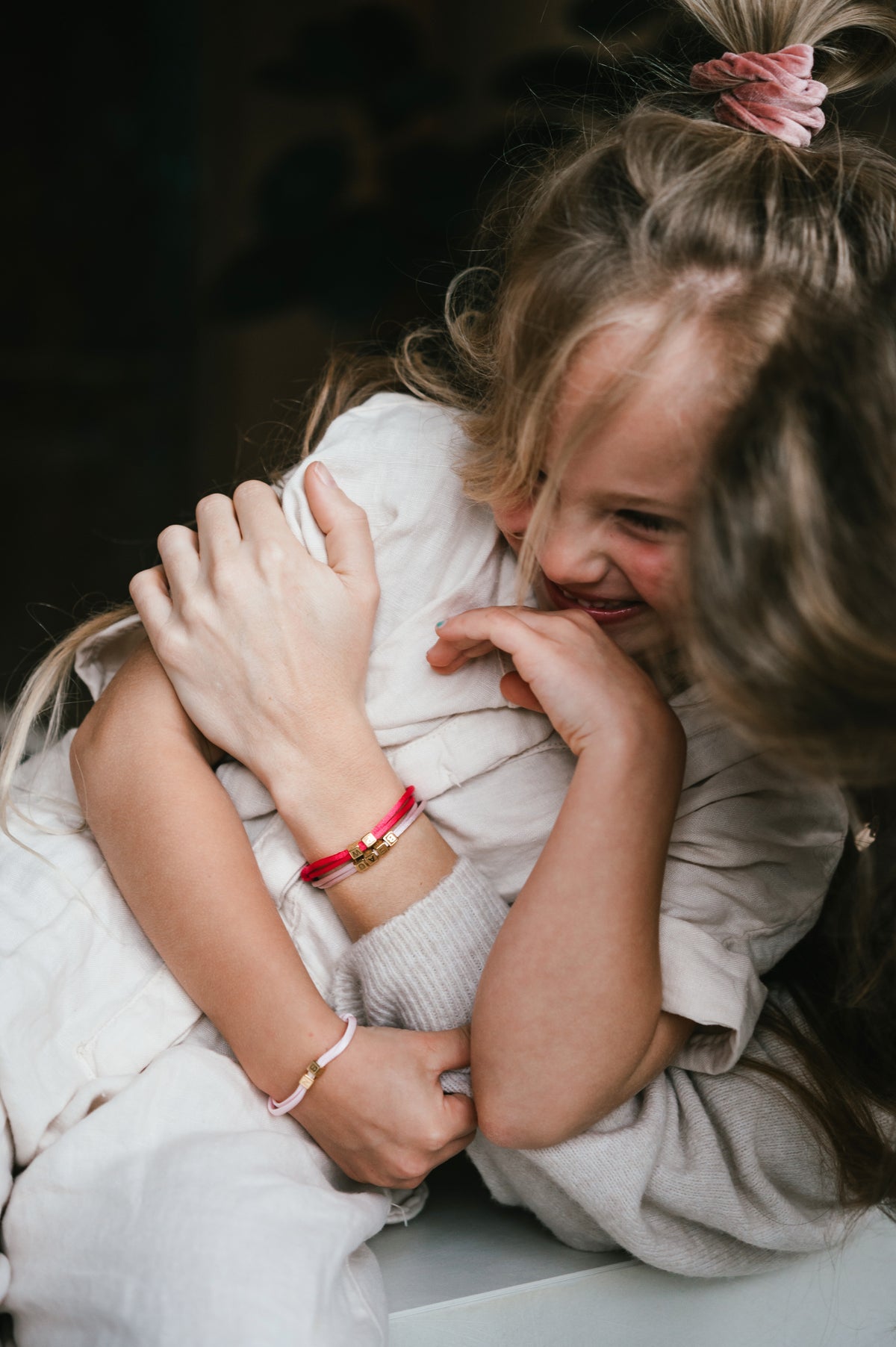 Familie Cube Armband - Edelstahl Gold