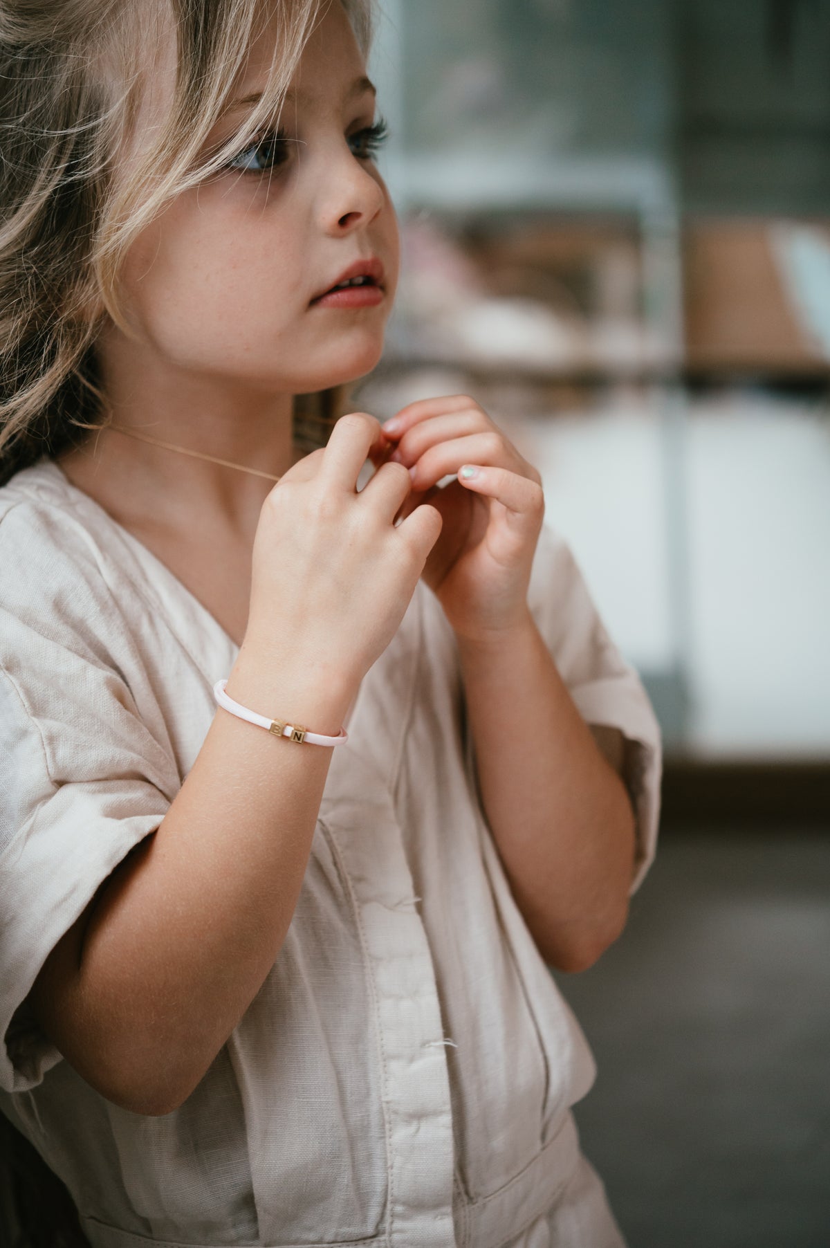 Family Cube Bracelet - Stainless steel gold