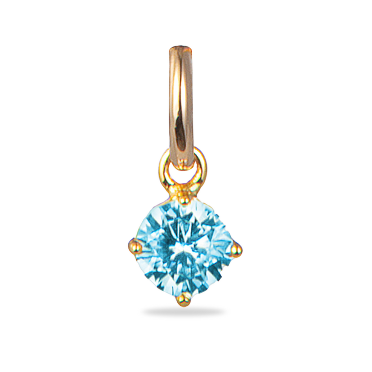 Losse Birthstone Charm Bedel - 18k Verguld