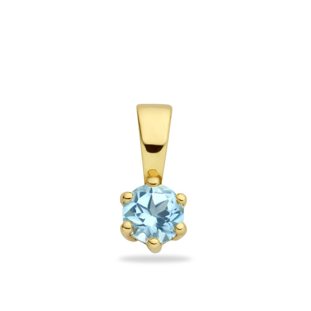 14k Losse Birthstone Charm bedel - 14k Solid Gold