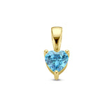 Charm Heart Birthstone - 14k Gold