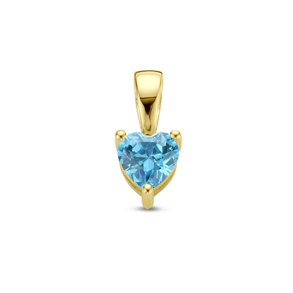 Charme Coeur Pierre de Naissance - Or Massif 14 Carats