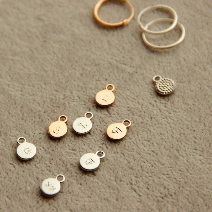 Initial Earrings - Gold plated