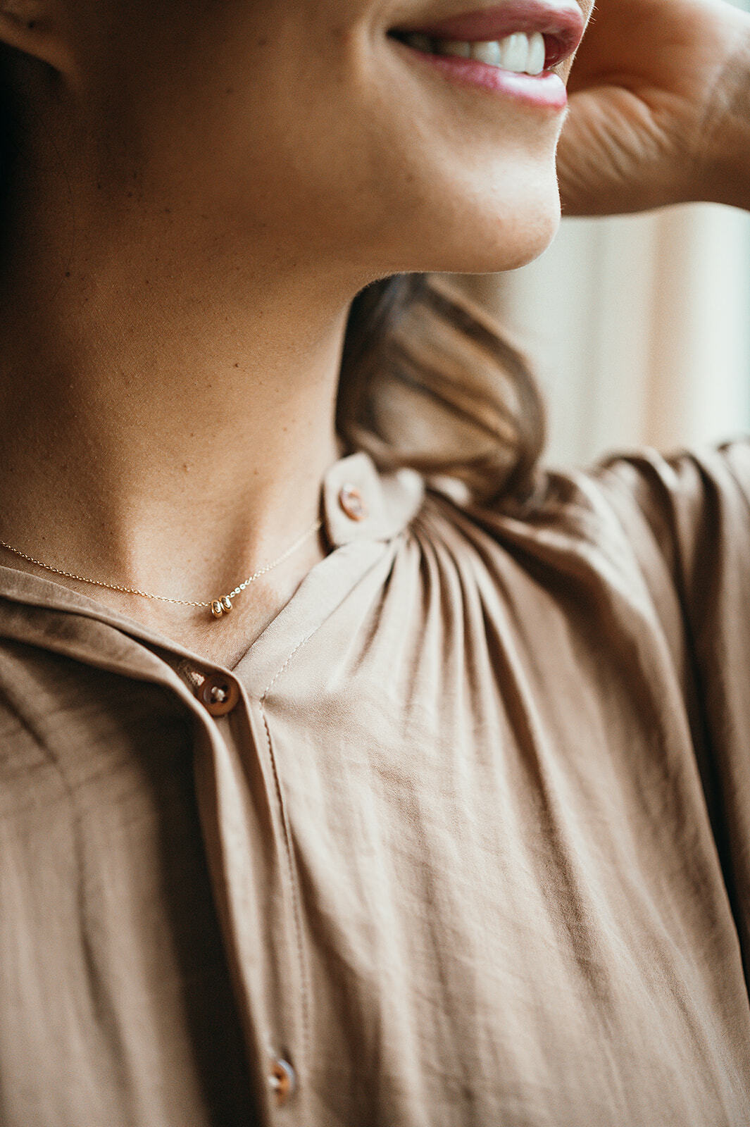 14k Family Ring Necklace - 14k gold