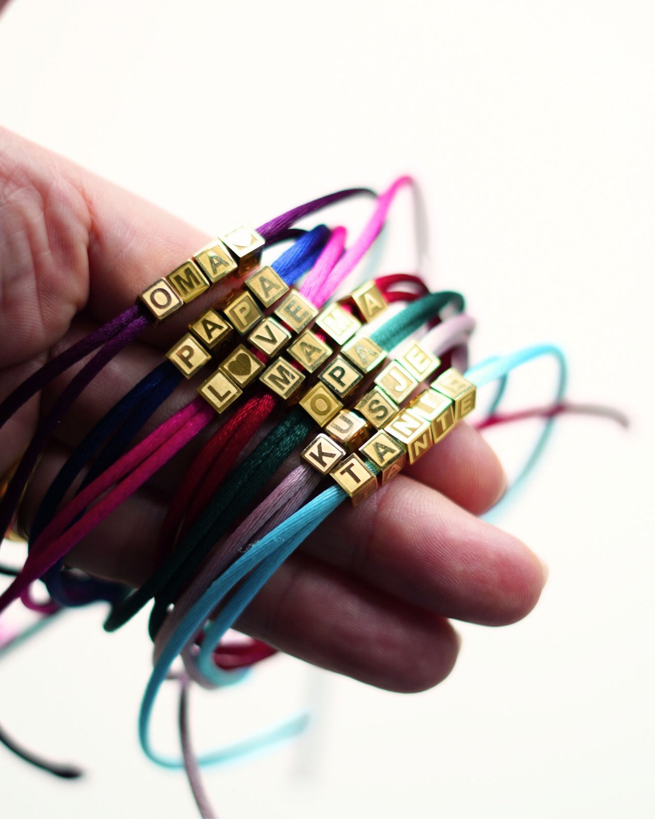 Family Cube Bracelet - Stainless steel gold