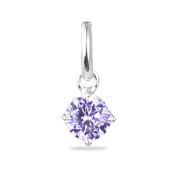 Birthstone Charm - Silver