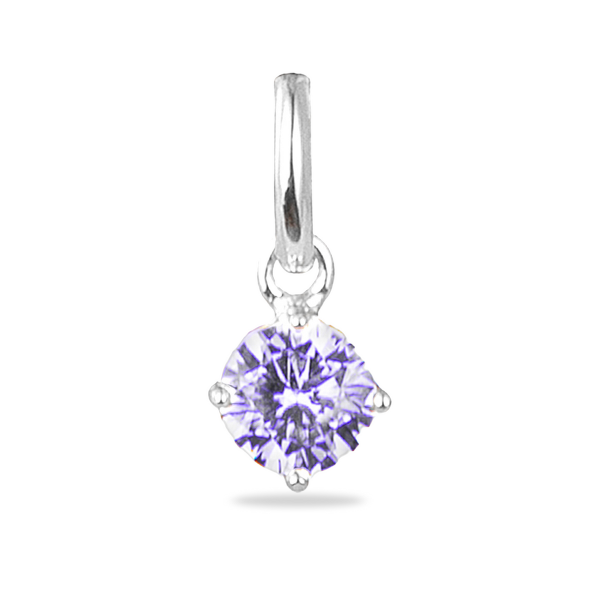 Single Birthstone Charm - Silver