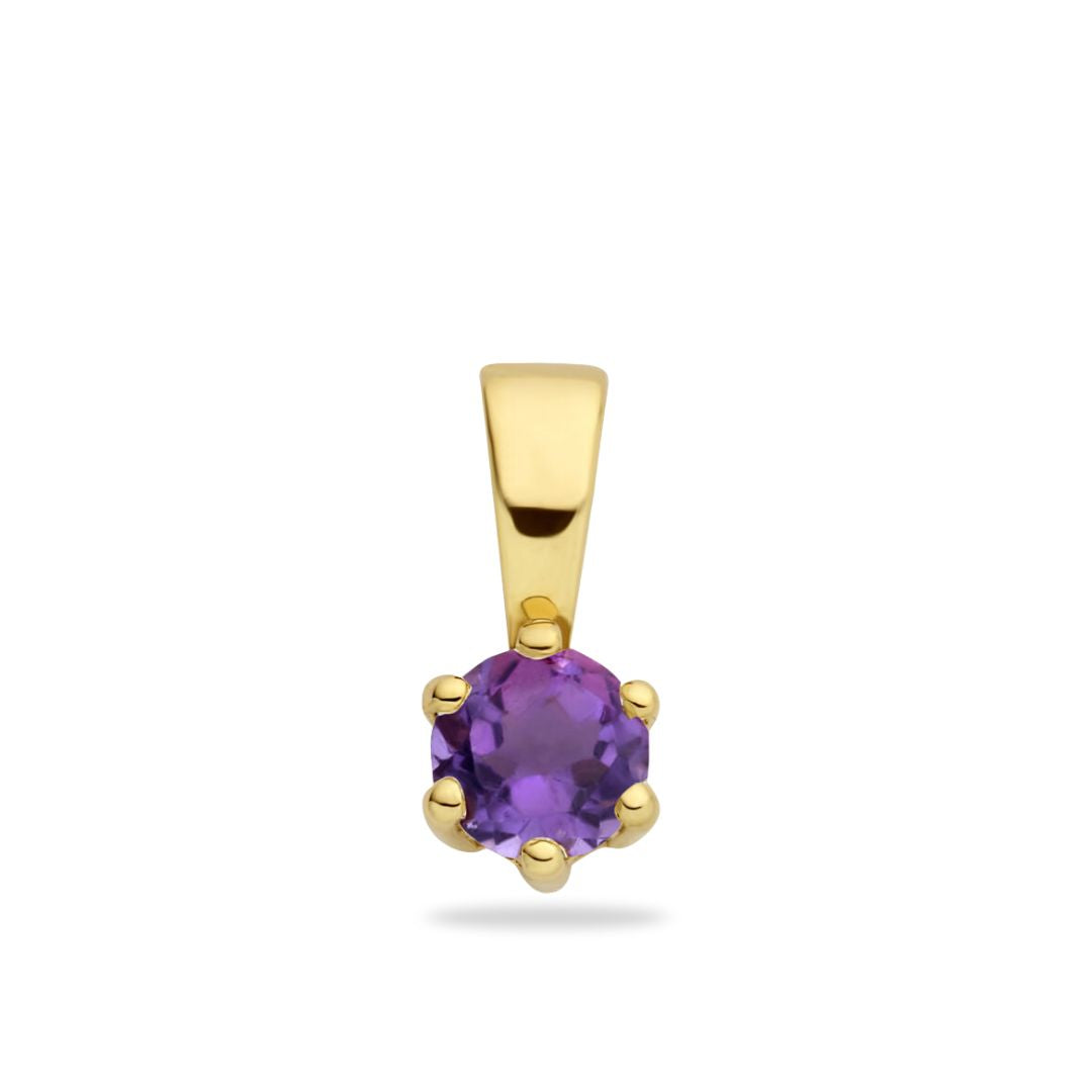 14k Single Birthstone Charm - 14k gold