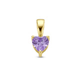 Charm Heart Birthstone - 14k Gold