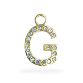 Bedel Initial party oorbel letter - Verguld