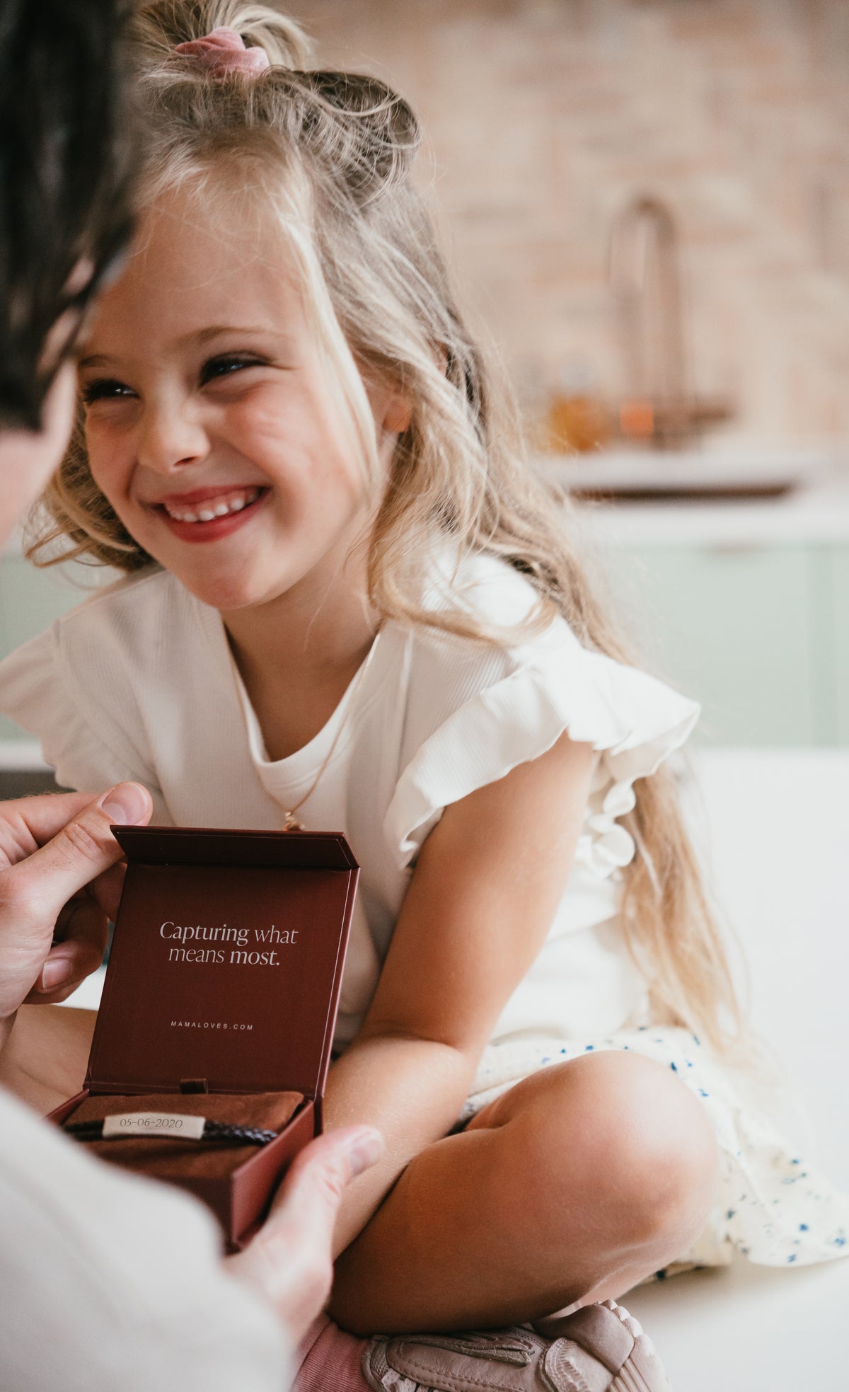 Braided leather men's bracelet with name - Stainless steel silver
