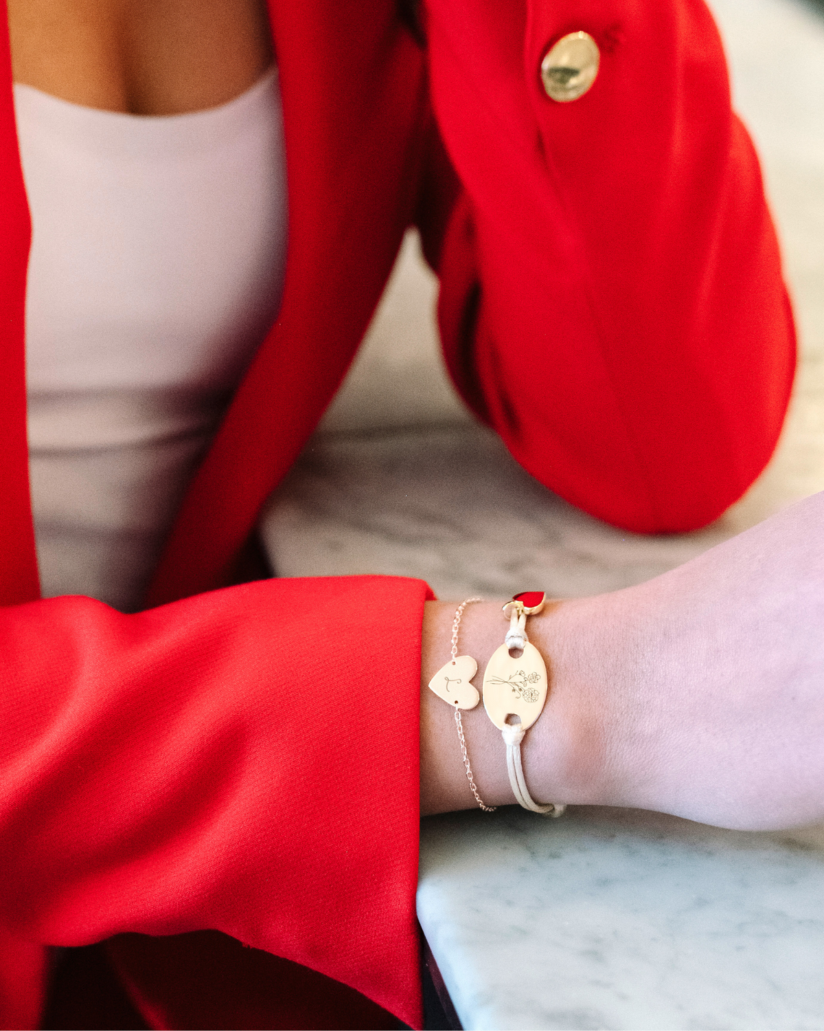 Heart Chain Bracelet - Gold plated