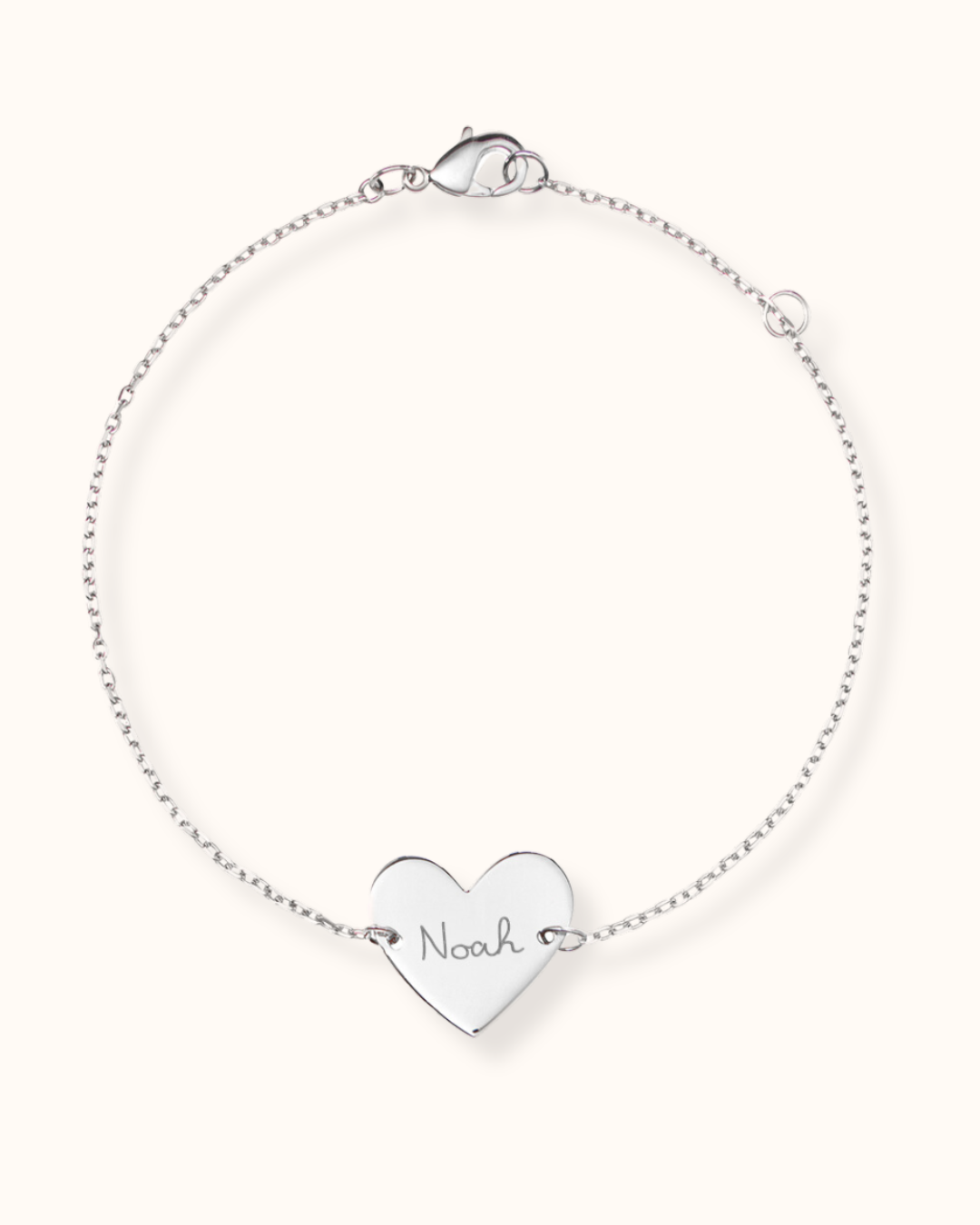 Heart Chain Bracelet - Silver