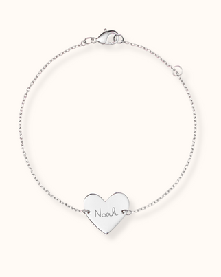 Heart Chain Bracelet - Silver