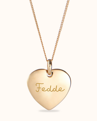 Heart Charm Necklace - Gold plated