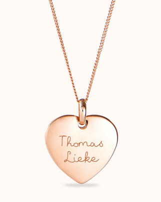 Heart Charm Ketting - 18k Rosé Verguld