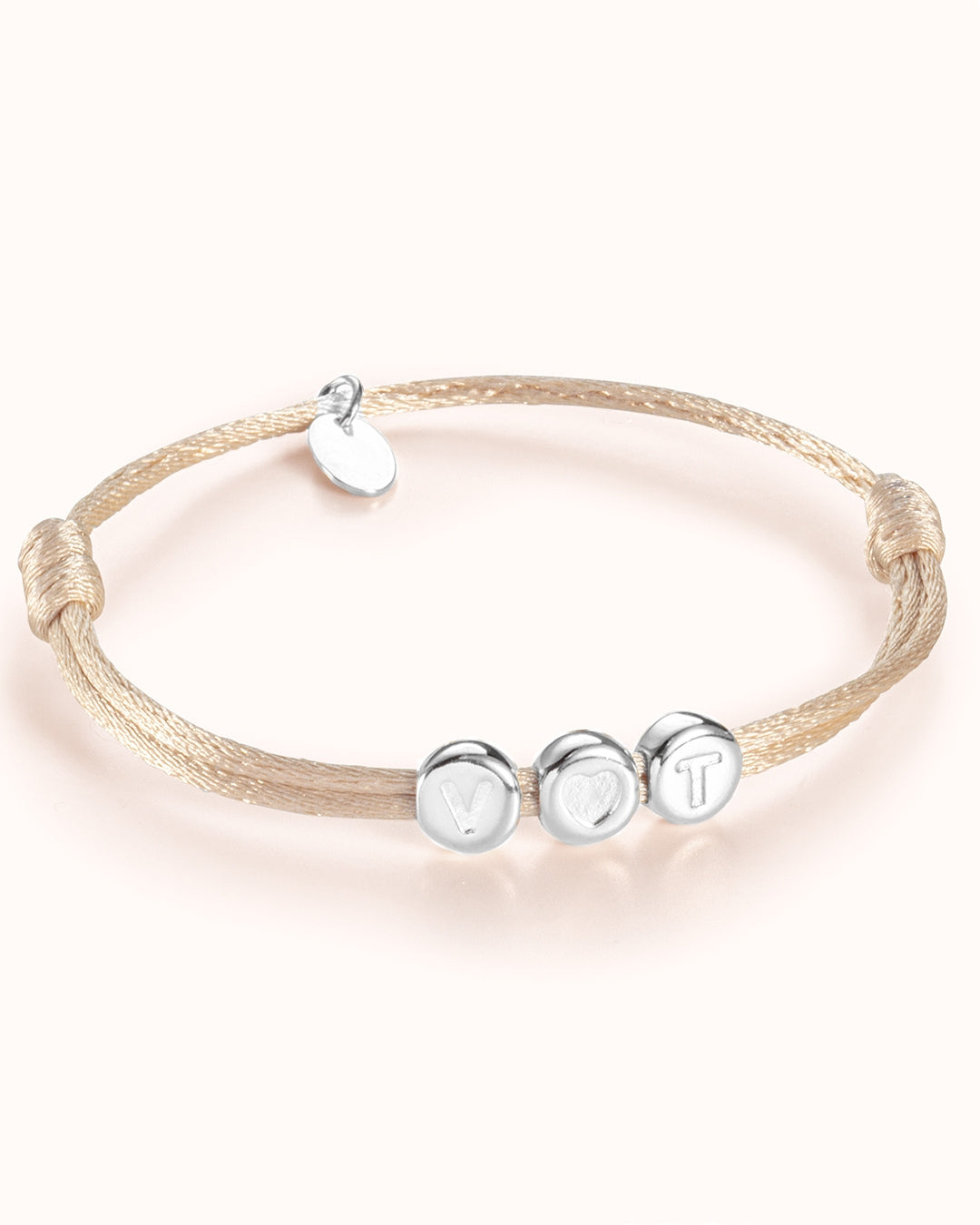 Bracelet Perles Initiale - Argent