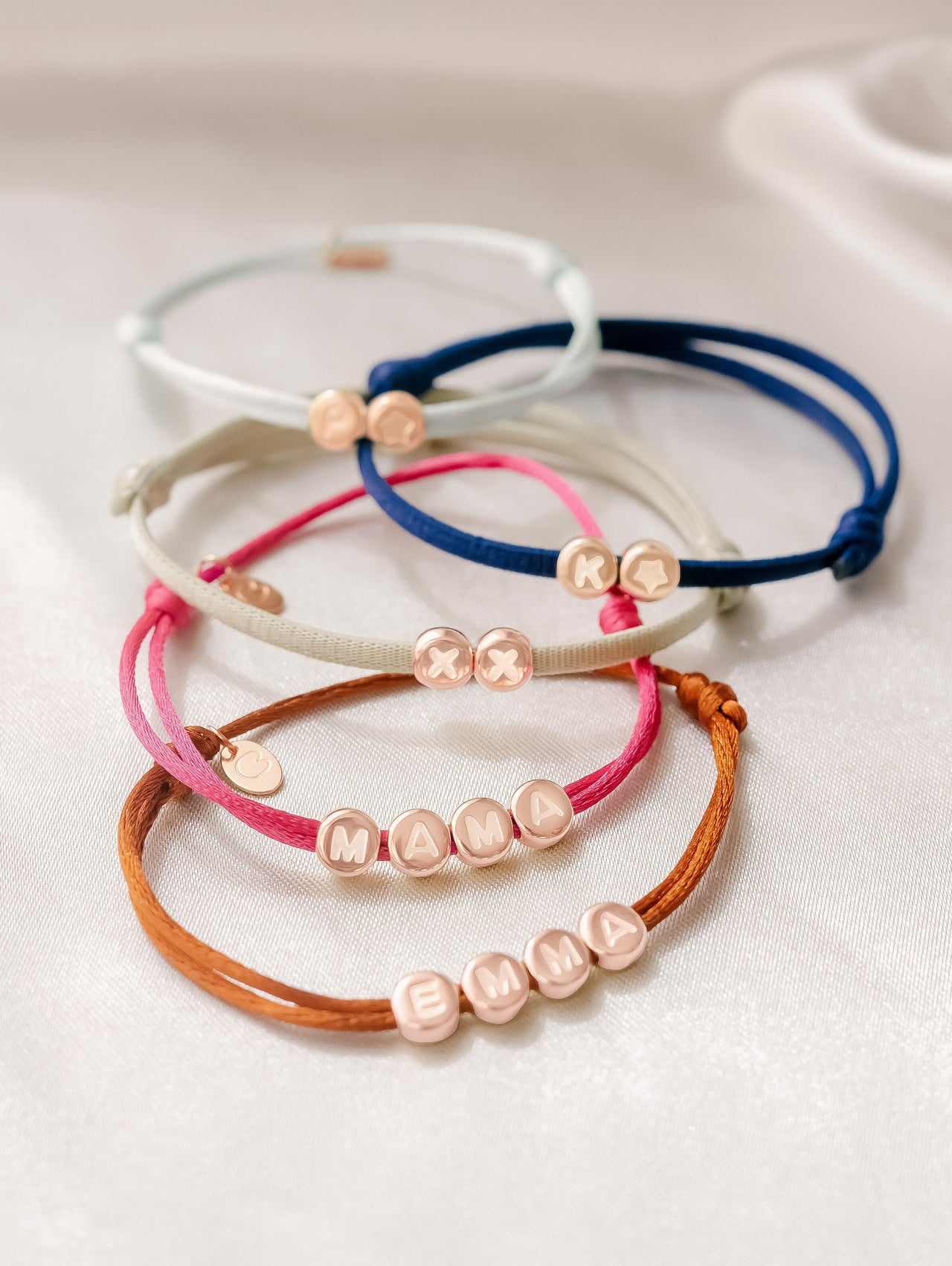 Initial Beads Armband - 18k Rosé Verguld