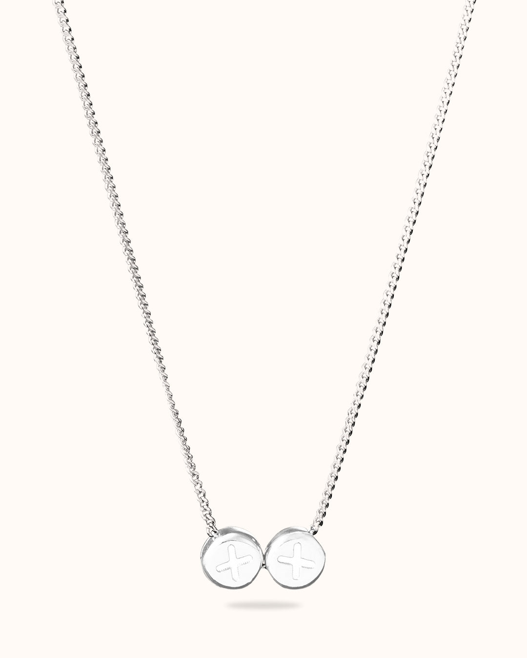 Initial Beads Necklace - Silver