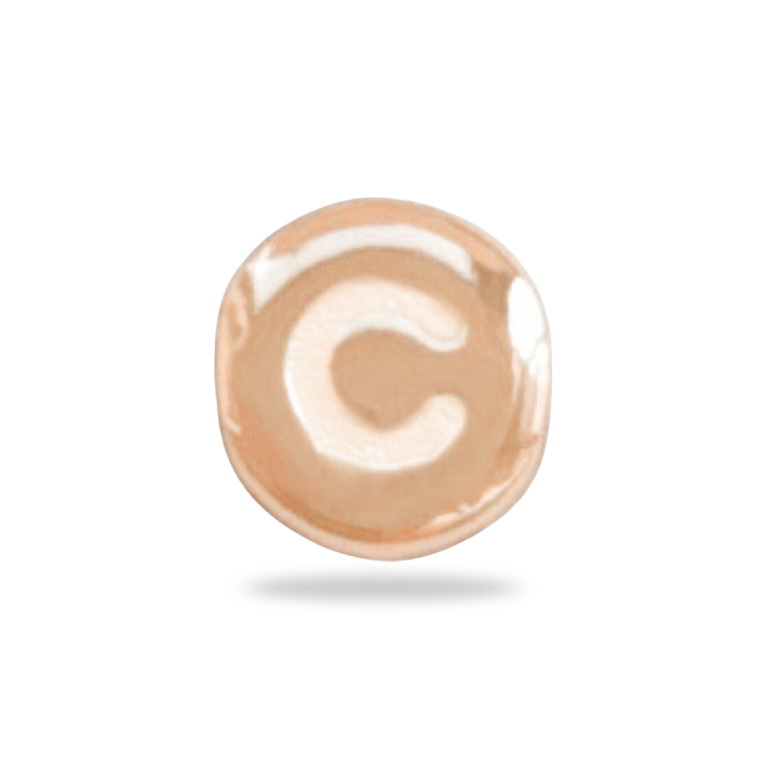 Charm Perle Initiale - Plaqué Or Rose 18 Carats