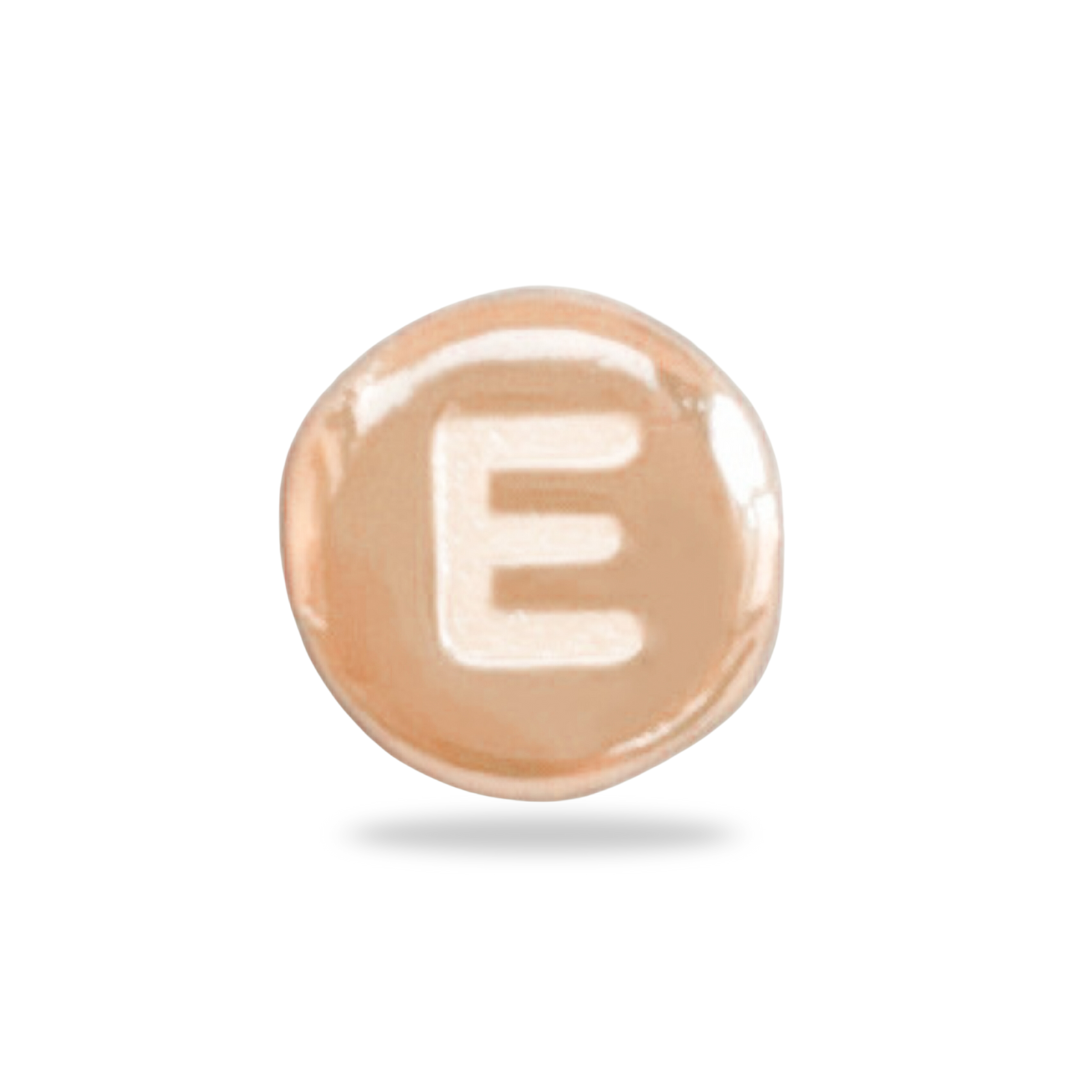 Charm Perle Initiale - Plaqué Or Rose 18 Carats
