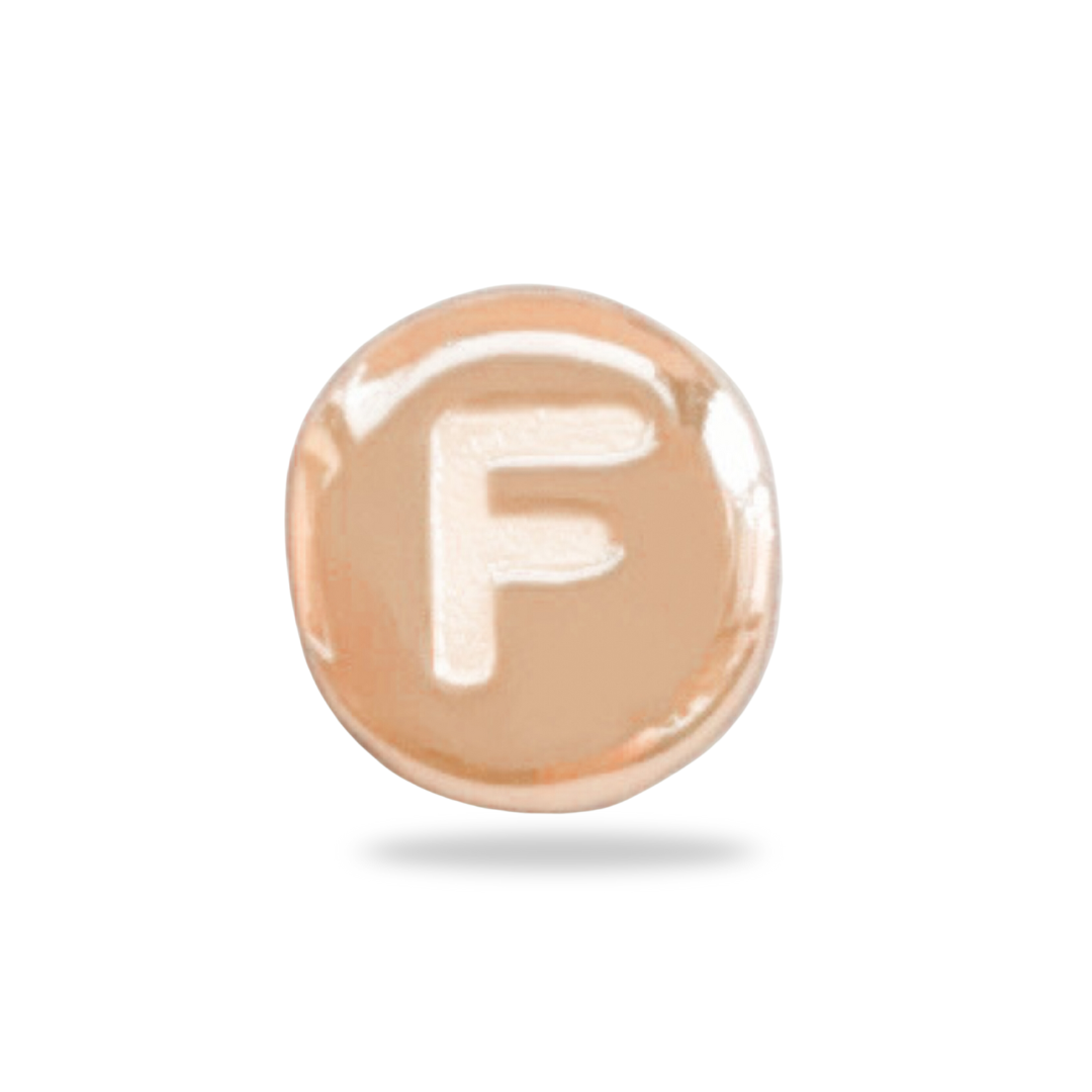 Charm Perle Initiale - Plaqué Or Rose 18 Carats