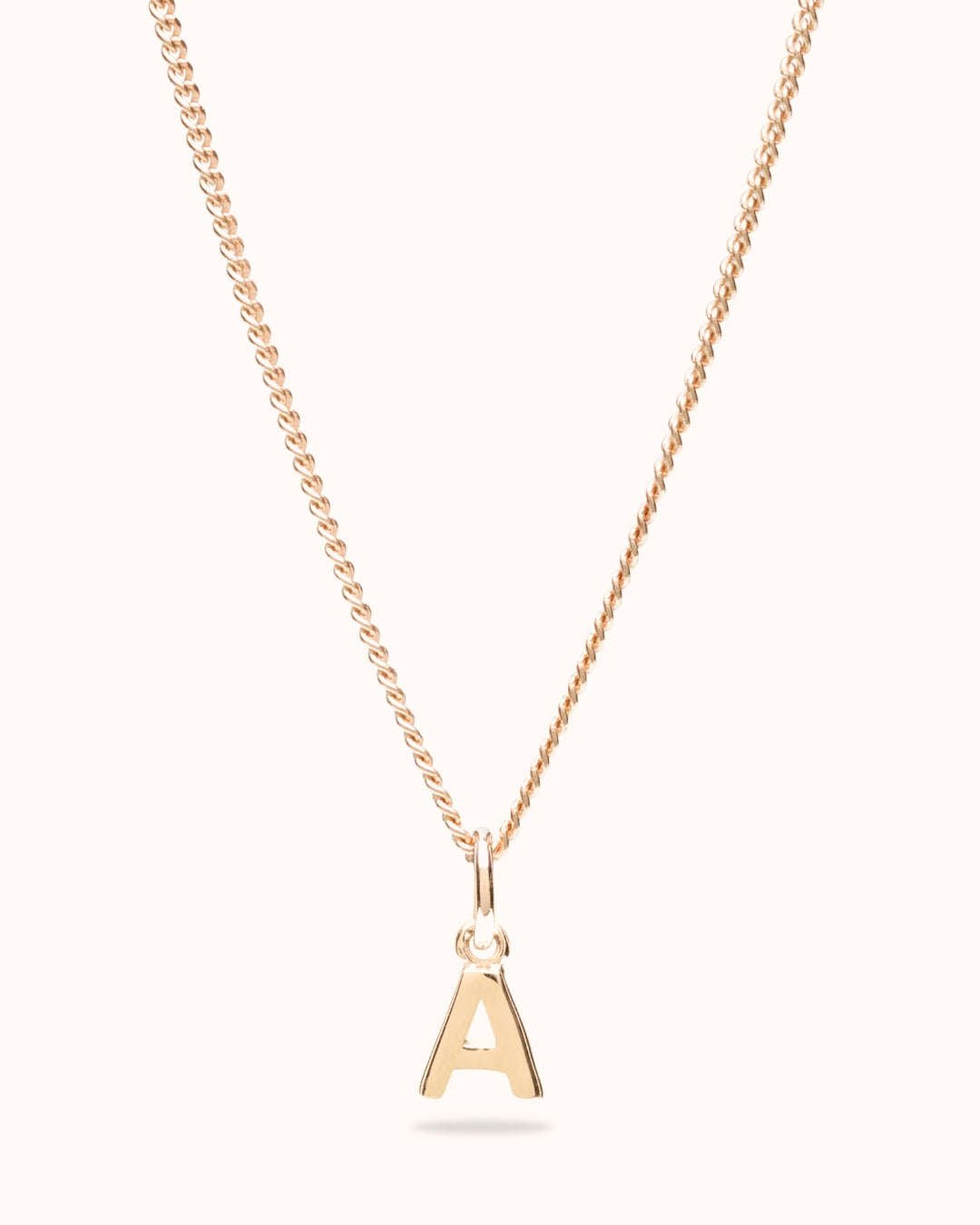 Initial Charm Necklace - Gold plated