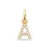 Initial Charm Sparkle Charm 18 Karat vergoldet – gratis