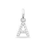 Charm Mini breloque initiale scintillante - Argent Sterling 925