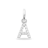 Initial Charm Sparkle Bedel 925 sterling zilver - free