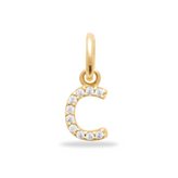 Initial Charm Sparkle Charm Plaqué or 18 carats - gratuit