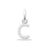 Charm initiale Sparkle Charm en argent sterling 925 - gratuit