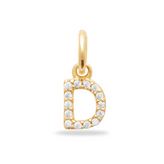 Initial Charm Sparkle Charm Plaqué or 18 carats - gratuit