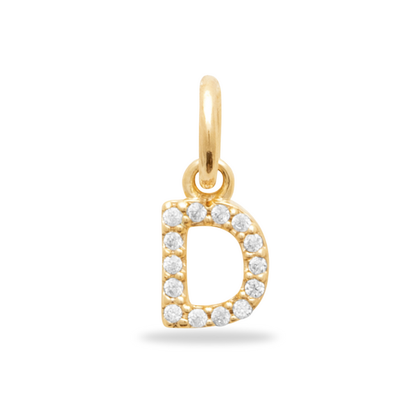 Initial Charm Sparkle Bedel 18k verguld - free