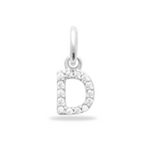 Charm initiale Sparkle Charm en argent sterling 925 - gratuit