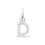 Charm Mini breloque initiale scintillante - Argent Sterling 925