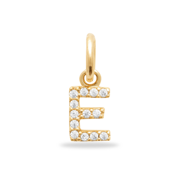 Initial Charm Sparkle Charm 18 Karat vergoldet – gratis