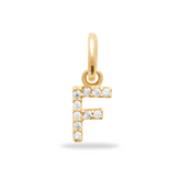 Initial Charm Sparkle Bedel - 18k verguld - free