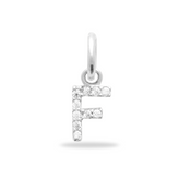 Initial Charm Sparkle Bedel - 925 sterling zilver - free