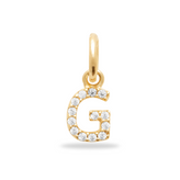 Initial Charm Sparkle Charm Plaqué or 18 carats - gratuit