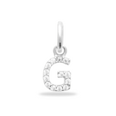 Charm initiale Sparkle Charm en argent sterling 925 - gratuit