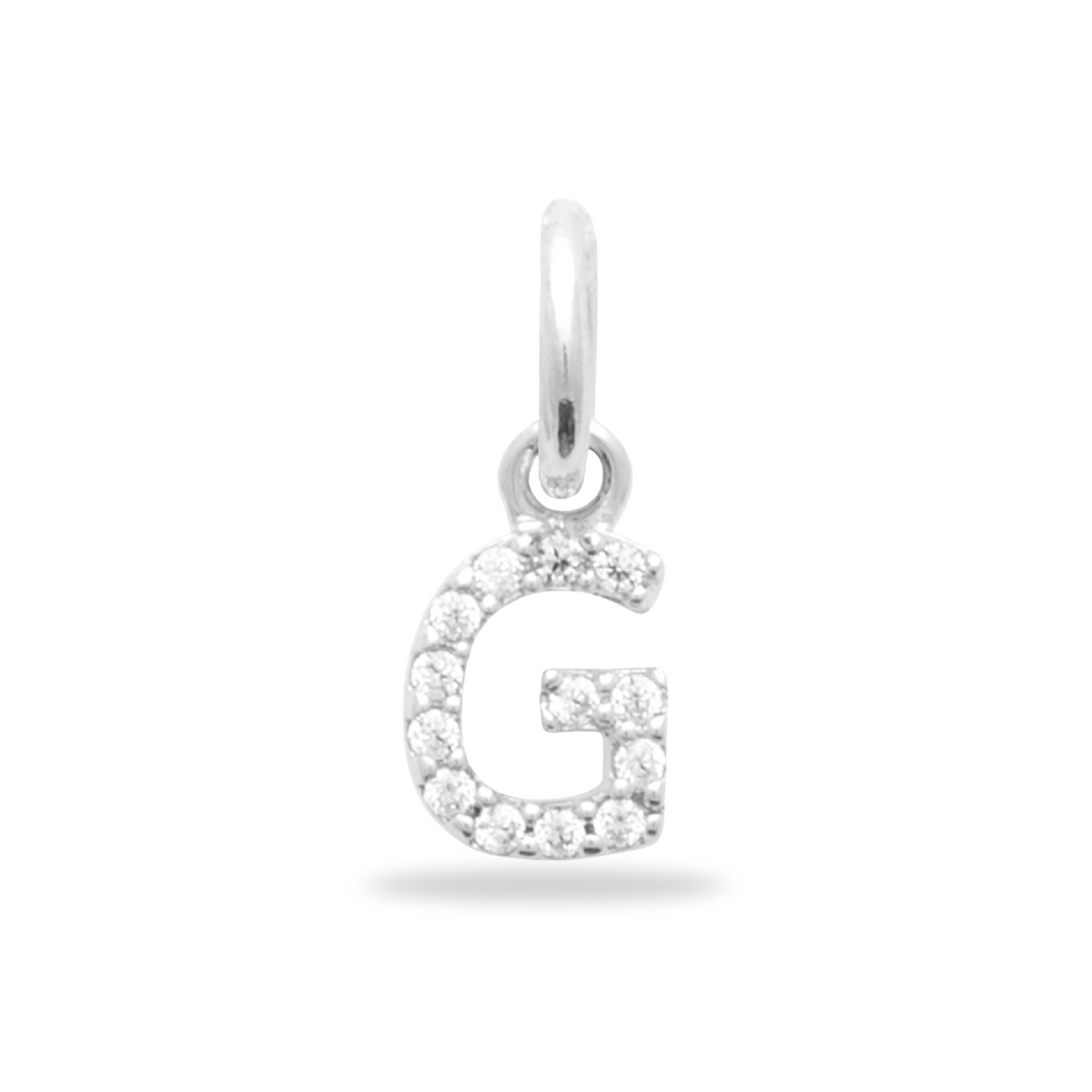 Charm Mini breloque initiale scintillante - Argent Sterling 925