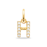 Initial Charm Sparkle Bedel 18k verguld - free