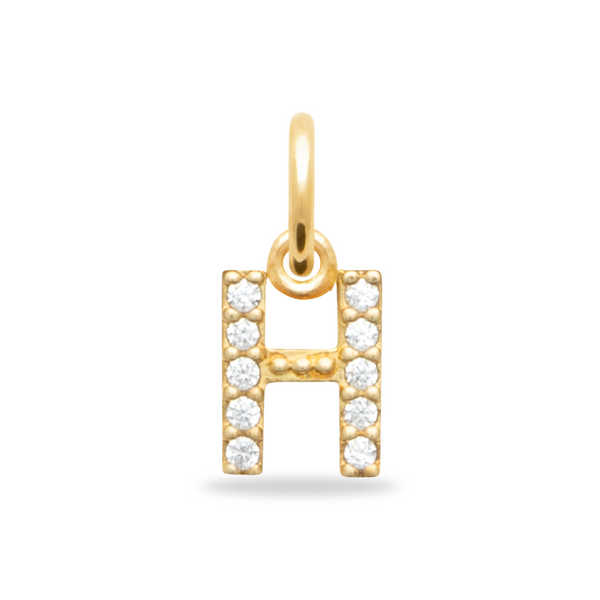 Initial Charm Sparkle Charm 18 Karat vergoldet – gratis