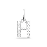 Initial Charm Sparkle Bedel - 925 sterling zilver - free