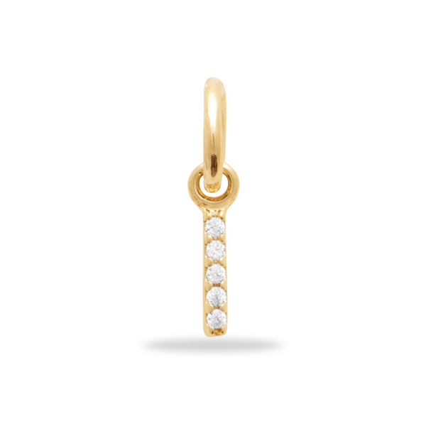 Initial Charm Sparkle Bedel 18k verguld - free