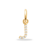 Initial Charm Sparkle Bedel - 18k verguld - free